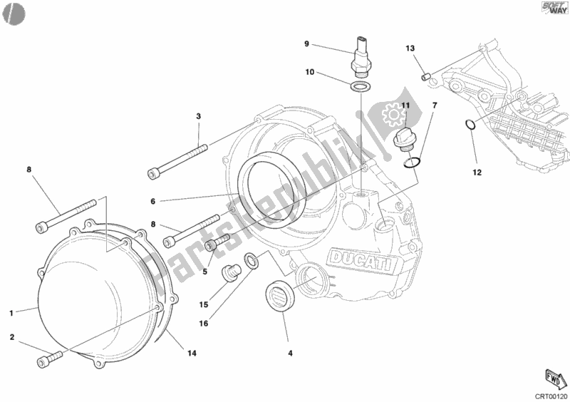 Toutes les pièces pour le Couvercle D'embrayage, Extérieur du Ducati Superbike 998 S Bostrom 2002